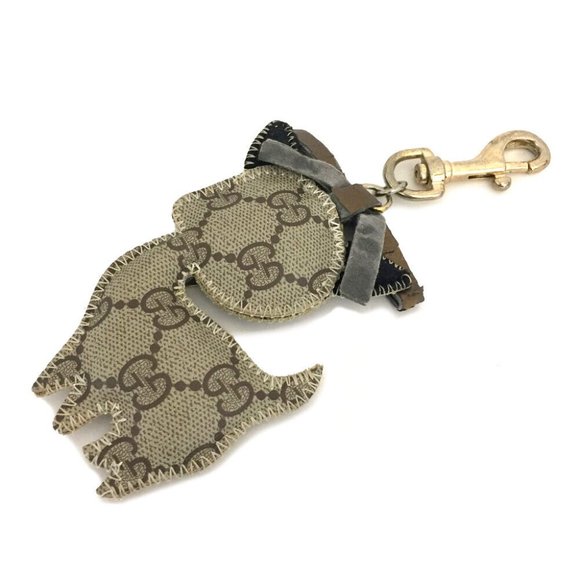 Gucciori Dog GG Logo Canvas Leather Key Holder - Picture 5 of 8